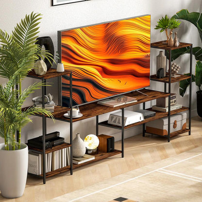 HOMCOM TV Unit for TVs up to 60 Inches, Industrial TV Stand with Storage Shelves, Entertainment Centre for Living Room, Bedroom Additional View 7