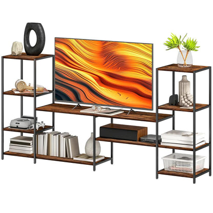 HOMCOM TV Unit for TVs up to 55 Inches, Industrial TV Stand with Storage Shelves, Entertainment Centre for Living Room, Bedroom Additional View 11