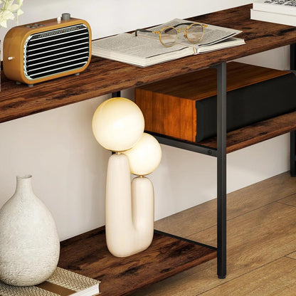 HOMCOM TV Unit for TVs up to 55 Inches, Industrial TV Stand with Storage Shelves, Entertainment Centre for Living Room, Bedroom Additional View 9