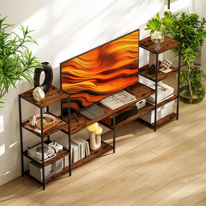 HOMCOM TV Unit for TVs up to 55 Inches, Industrial TV Stand with Storage Shelves, Entertainment Centre for Living Room, Bedroom Additional View 10