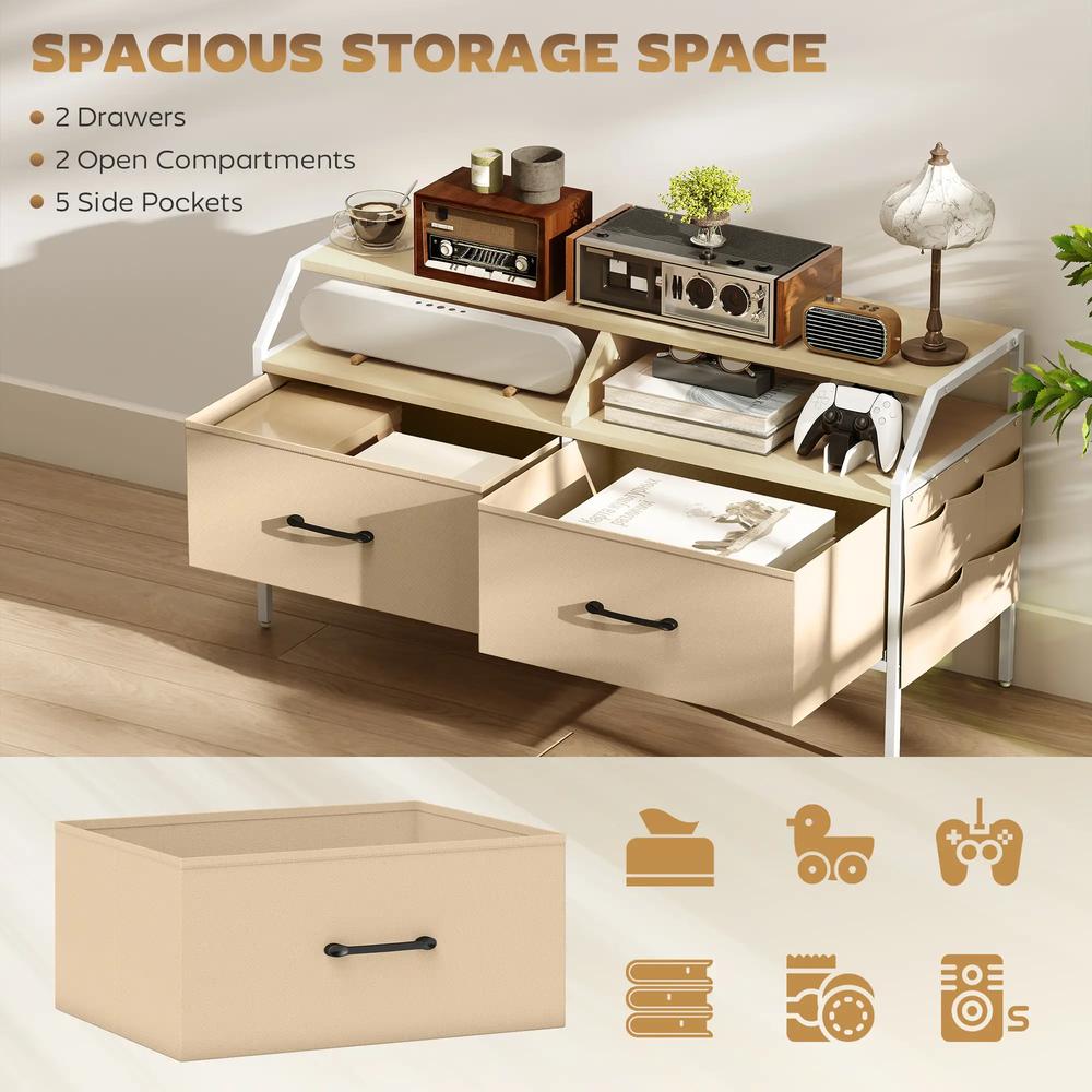 HOMCOM Industrial-Style TV Stand Cabinet Additional View 15