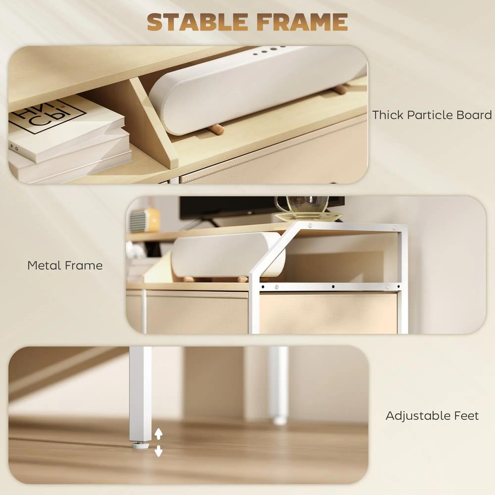 HOMCOM Industrial-Style TV Stand Cabinet Additional View 17