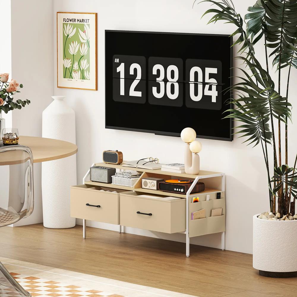HOMCOM Industrial-Style TV Stand Cabinet Additional View 19