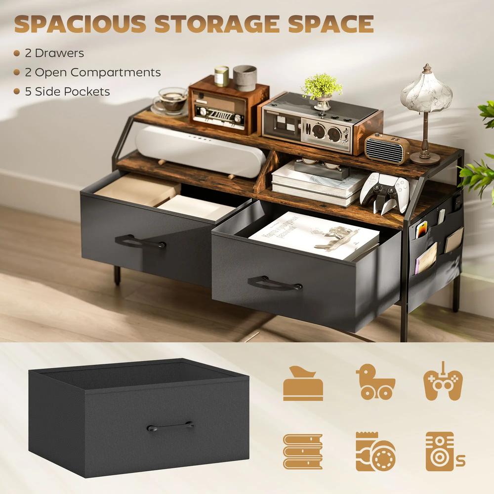 HOMCOM Industrial-Style TV Stand Cabinet Additional View 4