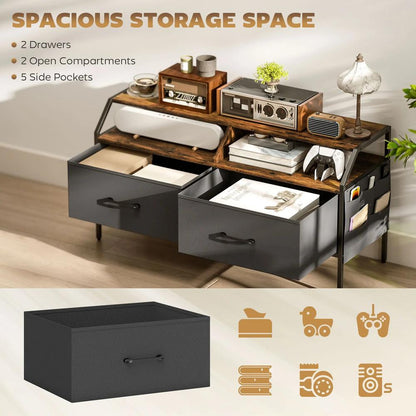 HOMCOM Industrial-Style TV Stand Cabinet Additional View 4