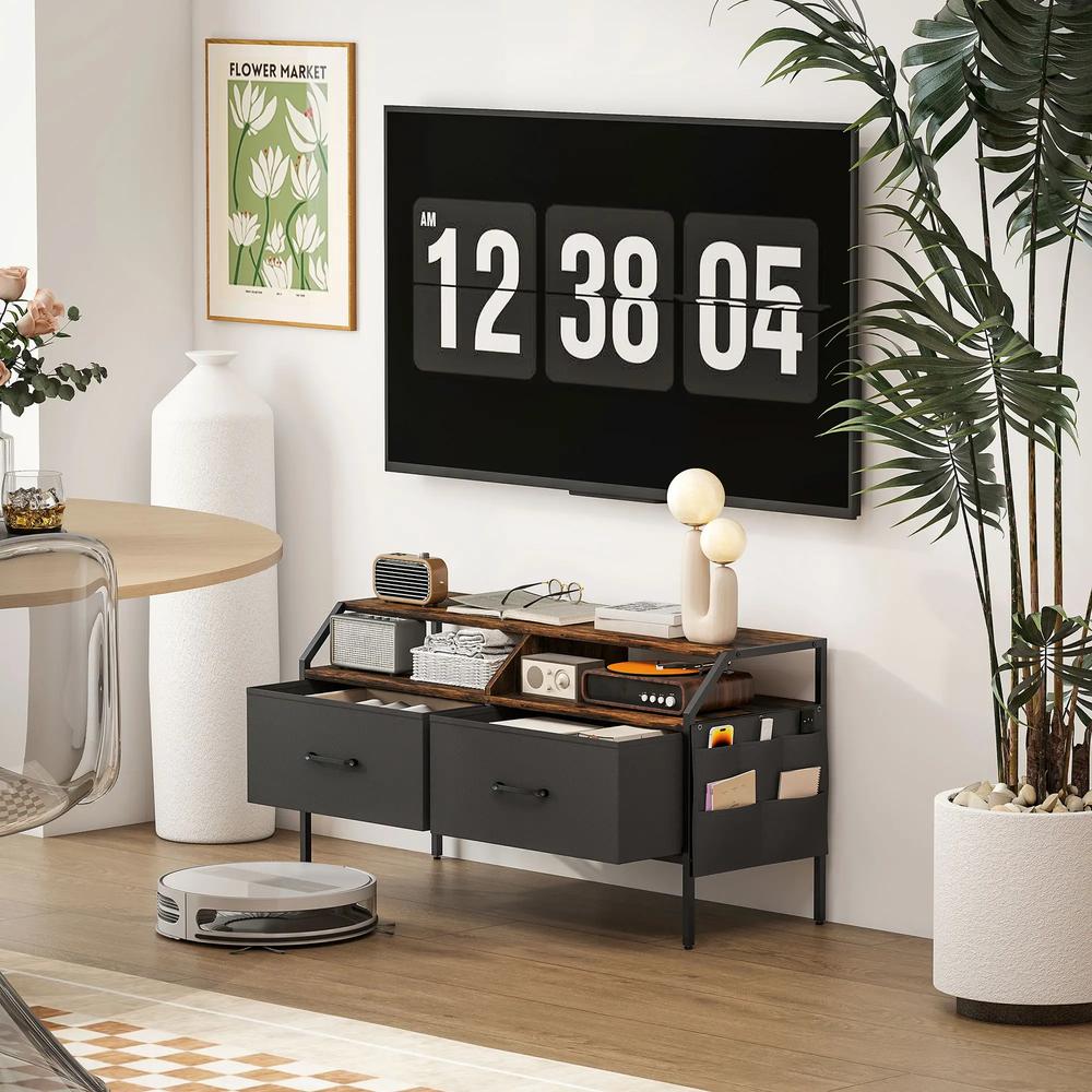 HOMCOM Industrial-Style TV Stand Cabinet Additional View 8