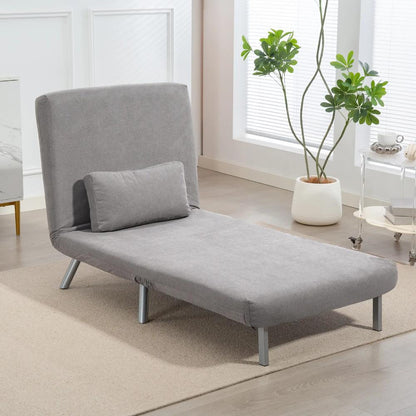 HOMCOM Single Snow Flannel Chair Bed - Grey Additional View 10