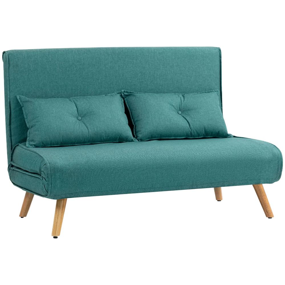 HOMCOM Two-Seater Linen-Look Sofa Bed Additional View 23
