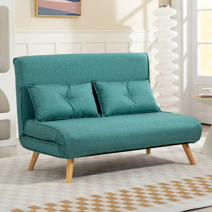 HOMCOM Two-Seater Linen-Look Sofa Bed Additional View 32