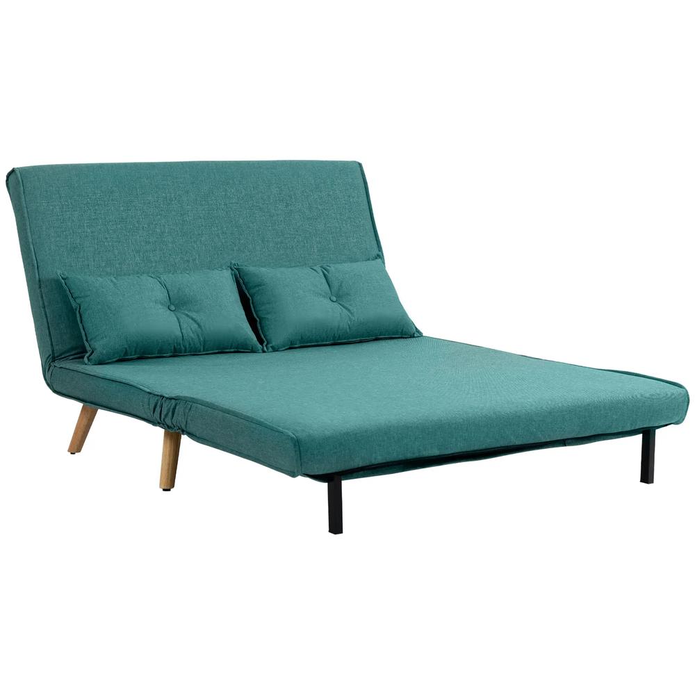 HOMCOM Two-Seater Linen-Look Sofa Bed Additional View 33