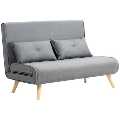 HOMCOM Two-Seater Linen-Look Sofa Bed Additional View 34