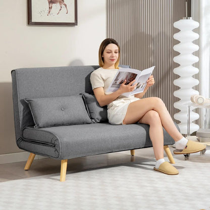 HOMCOM Two-Seater Linen-Look Sofa Bed Additional View 35