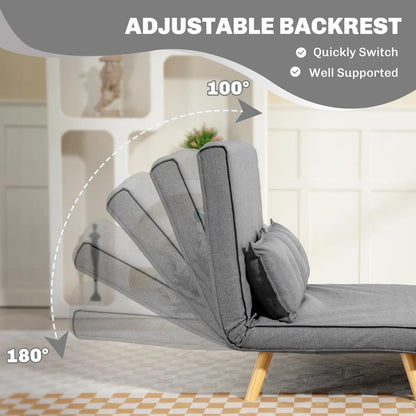 HOMCOM Two-Seater Linen-Look Sofa Bed Additional View 38
