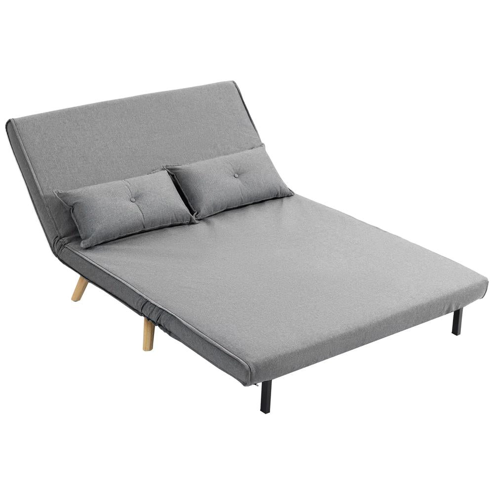 HOMCOM Two-Seater Linen-Look Sofa Bed Additional View 44