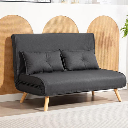 HOMCOM Two-Seater Linen-Look Sofa Bed Additional View 10