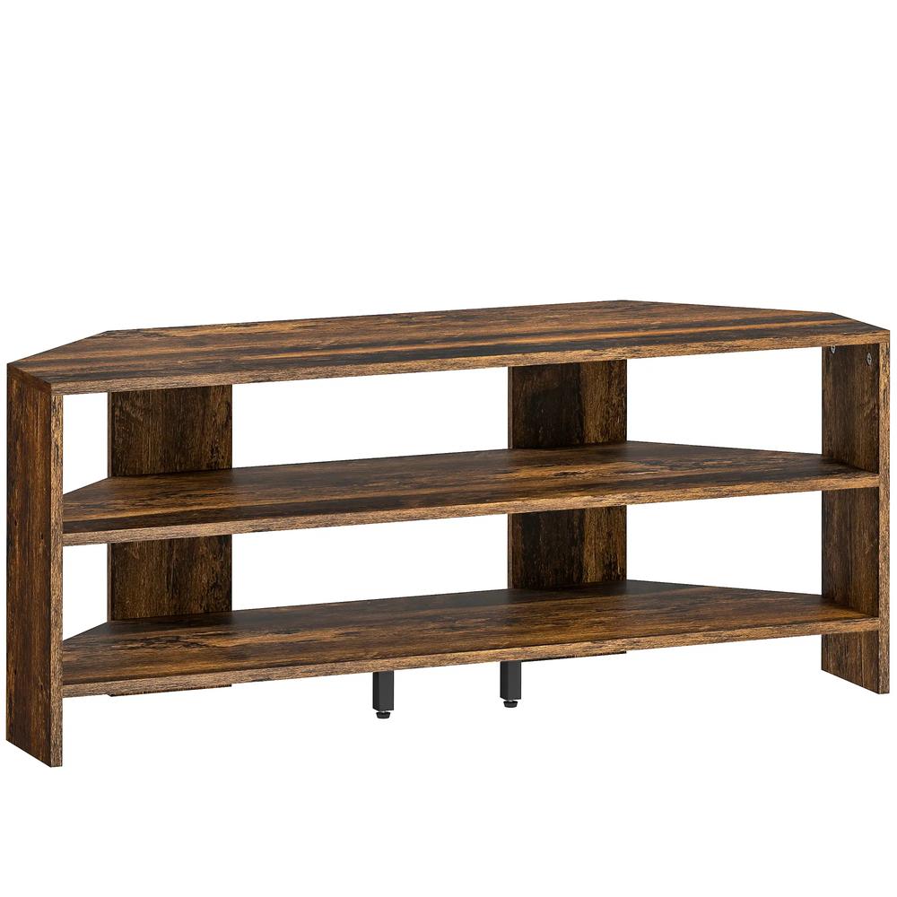 HOMCOM Corner TV Stand with 2 Open Shelves for 47 Inch TV Additional View 12