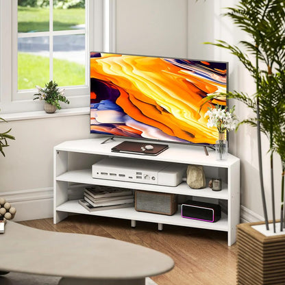 HOMCOM Corner TV Stand with 2 Open Shelves for 47 Inch TV Additional View 24