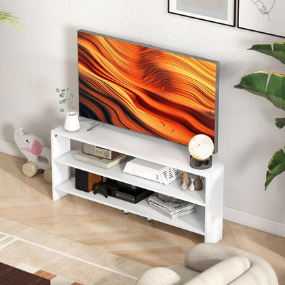 HOMCOM Corner TV Stand with 2 Open Shelves for 47 Inch TV Additional View 30