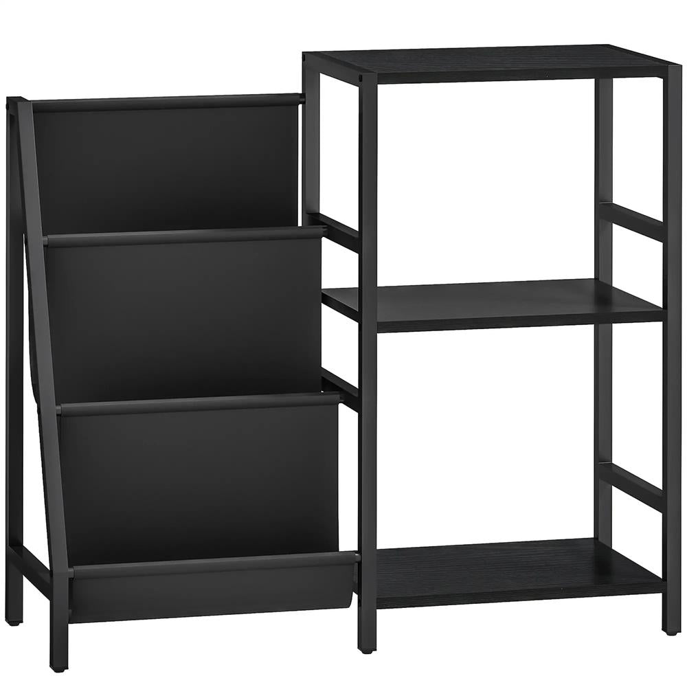 HOMCOM 3-Tier Record Player Stand, End Table for Living Room, Bedroom Additional View 12