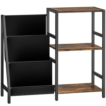 HOMCOM 3-Tier Record Player Stand, End Table for Living Room, Bedroom