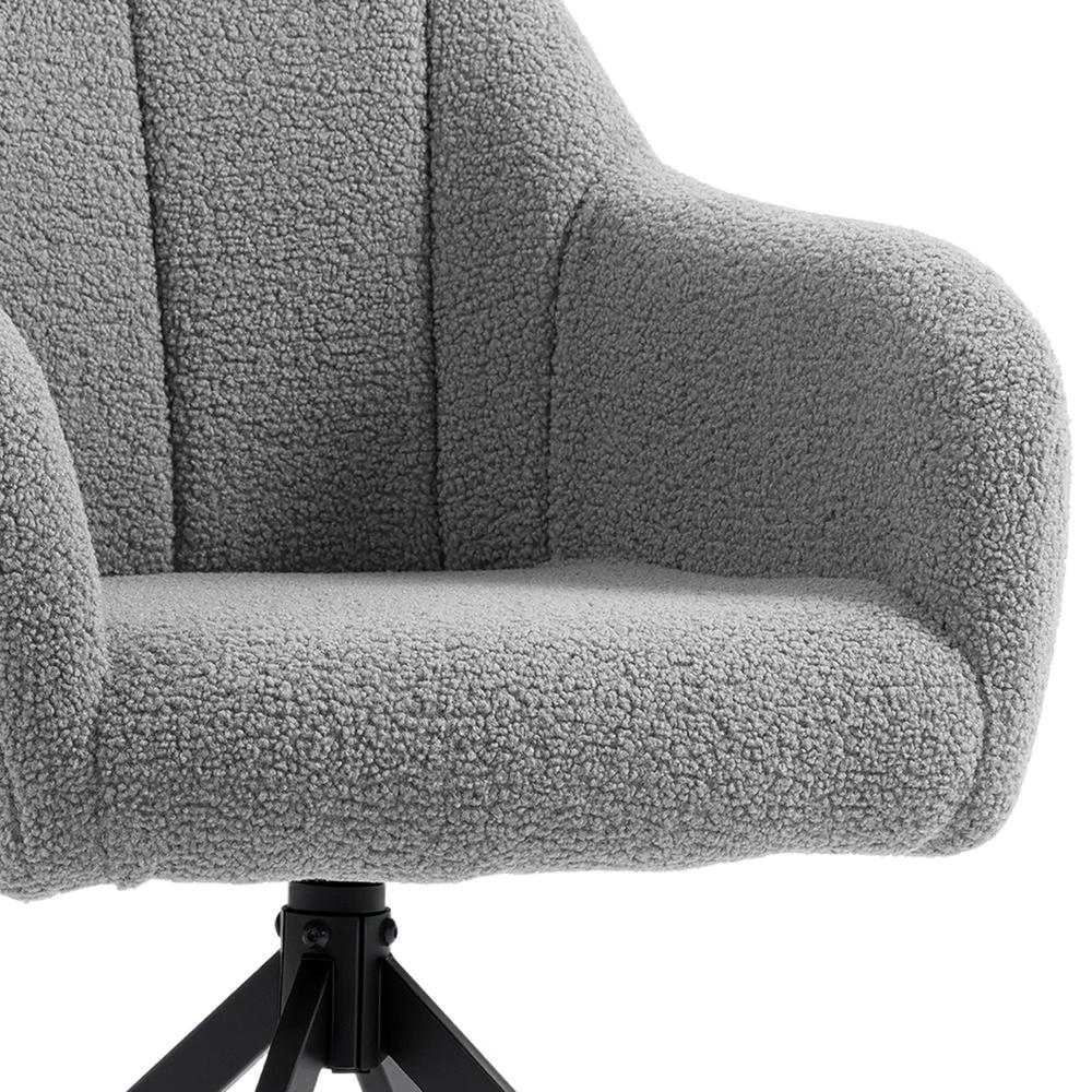 HOMCOM 360 Degree Swivel Accent Chair, Teddy Fleece Fabric Armchair Additional View 23