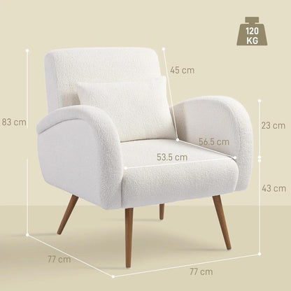 HOMCOM Teddy Fleece Accent Chair Additional View 14