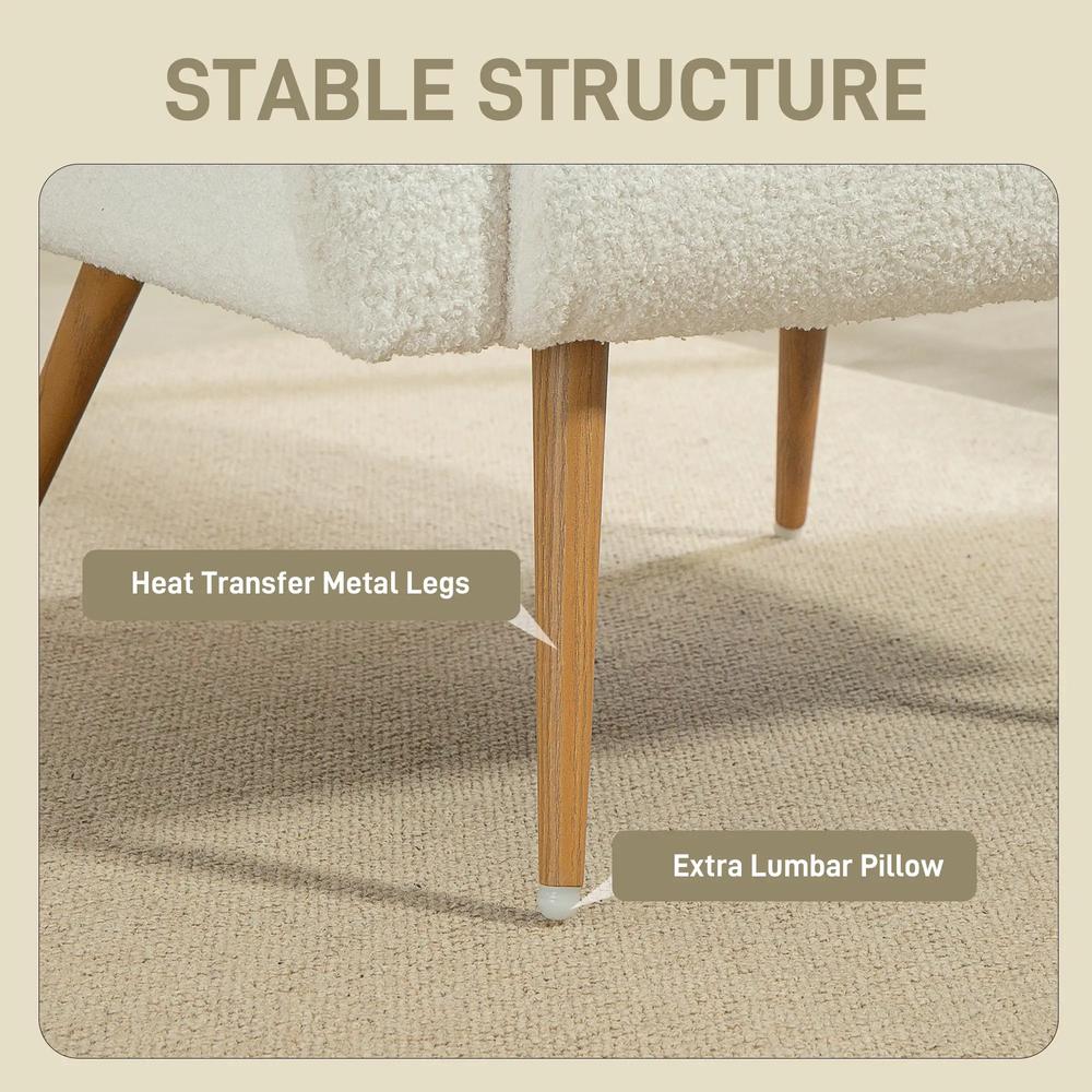 HOMCOM Teddy Fleece Accent Chair Additional View 16