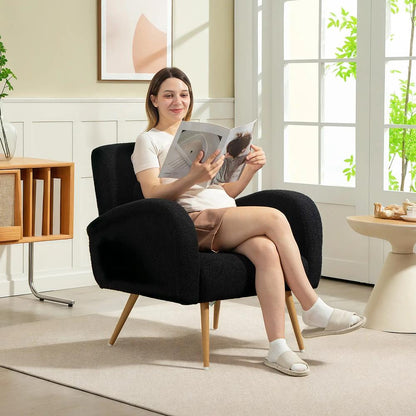 HOMCOM Teddy Fleece Accent Chair Additional View 2