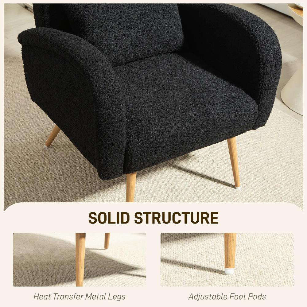 HOMCOM Teddy Fleece Accent Chair Additional View 5