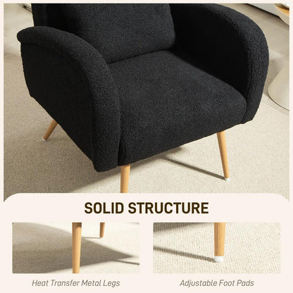 HOMCOM Teddy Fleece Accent Chair Additional View 5