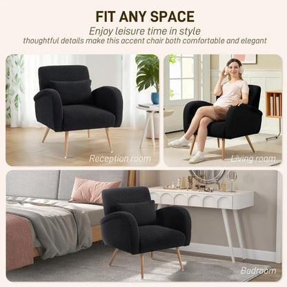 HOMCOM Teddy Fleece Accent Chair Additional View 6