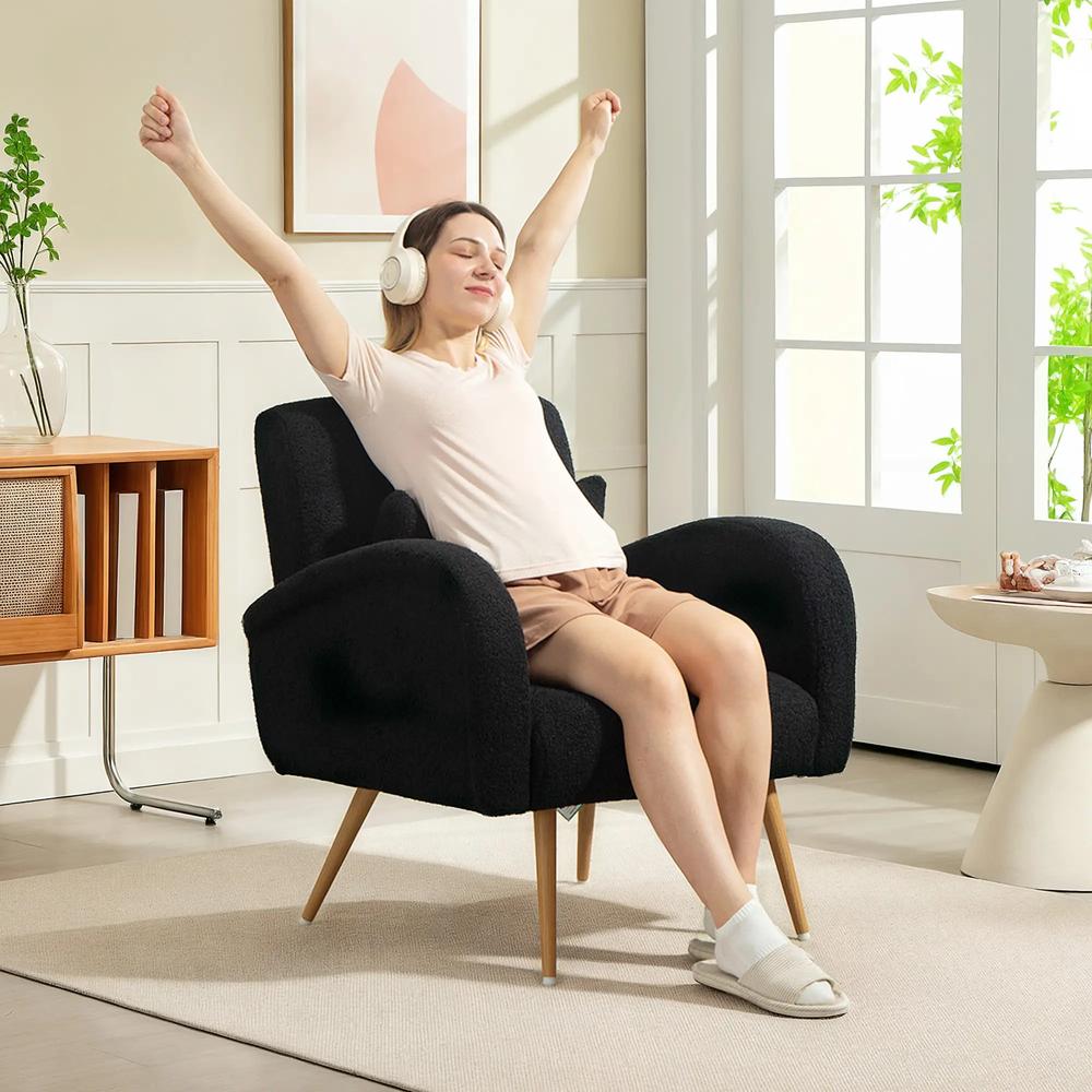 HOMCOM Teddy Fleece Accent Chair Additional View 7