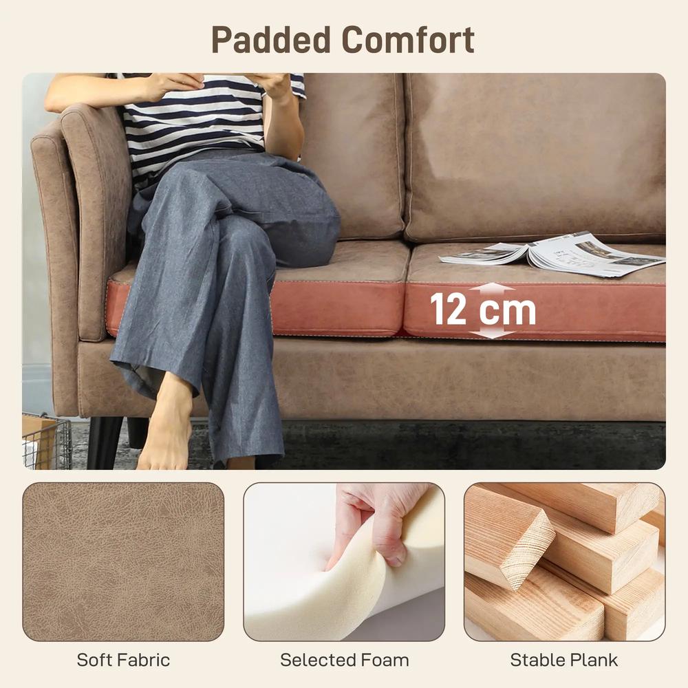 HOMCOM Two-Seater Leathaire Sofa Additional View 16