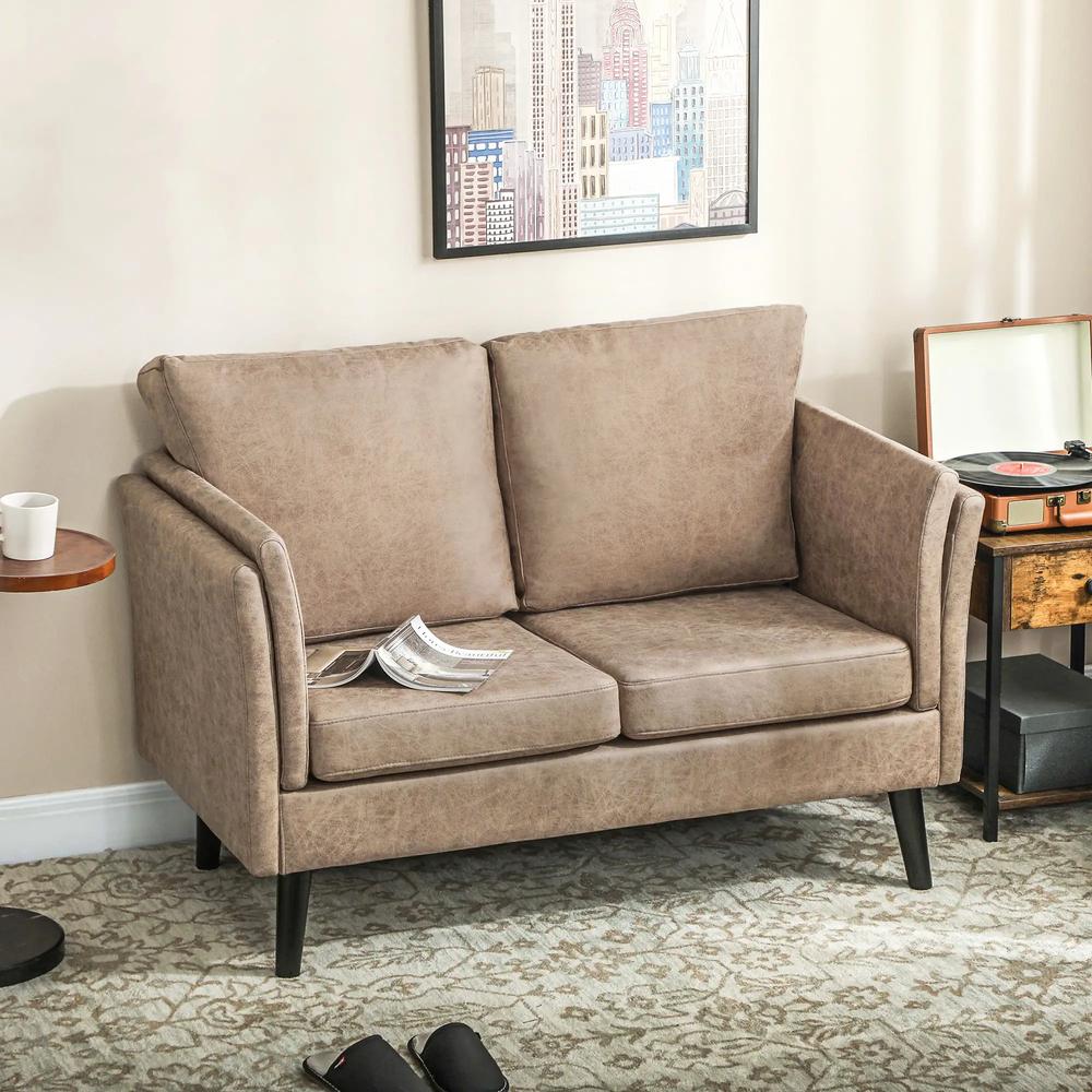 HOMCOM Two-Seater Leathaire Sofa Additional View 21