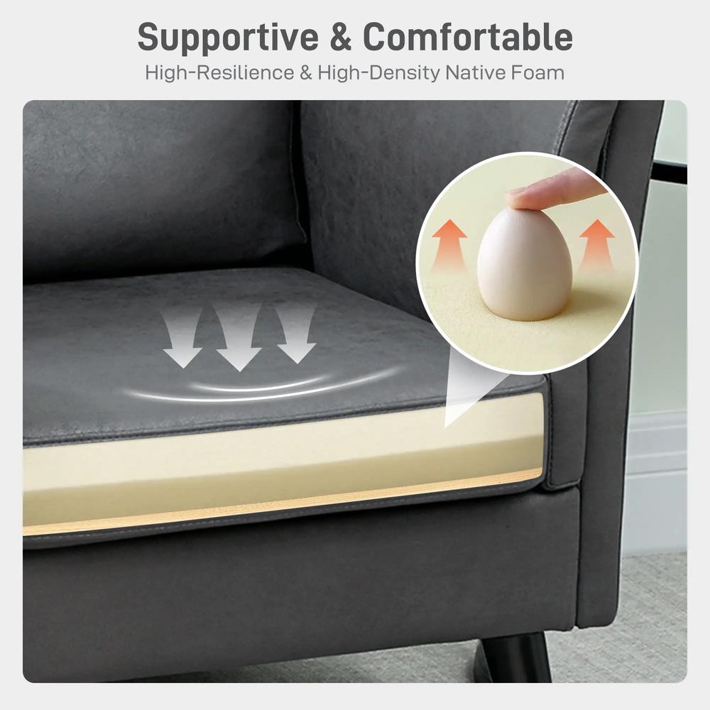 HOMCOM Two-Seater Leathaire Sofa Additional View 4