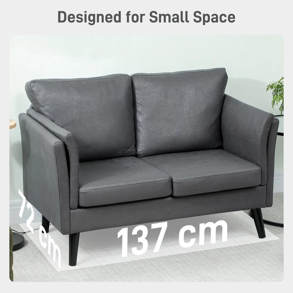 HOMCOM Two-Seater Leathaire Sofa Additional View 7