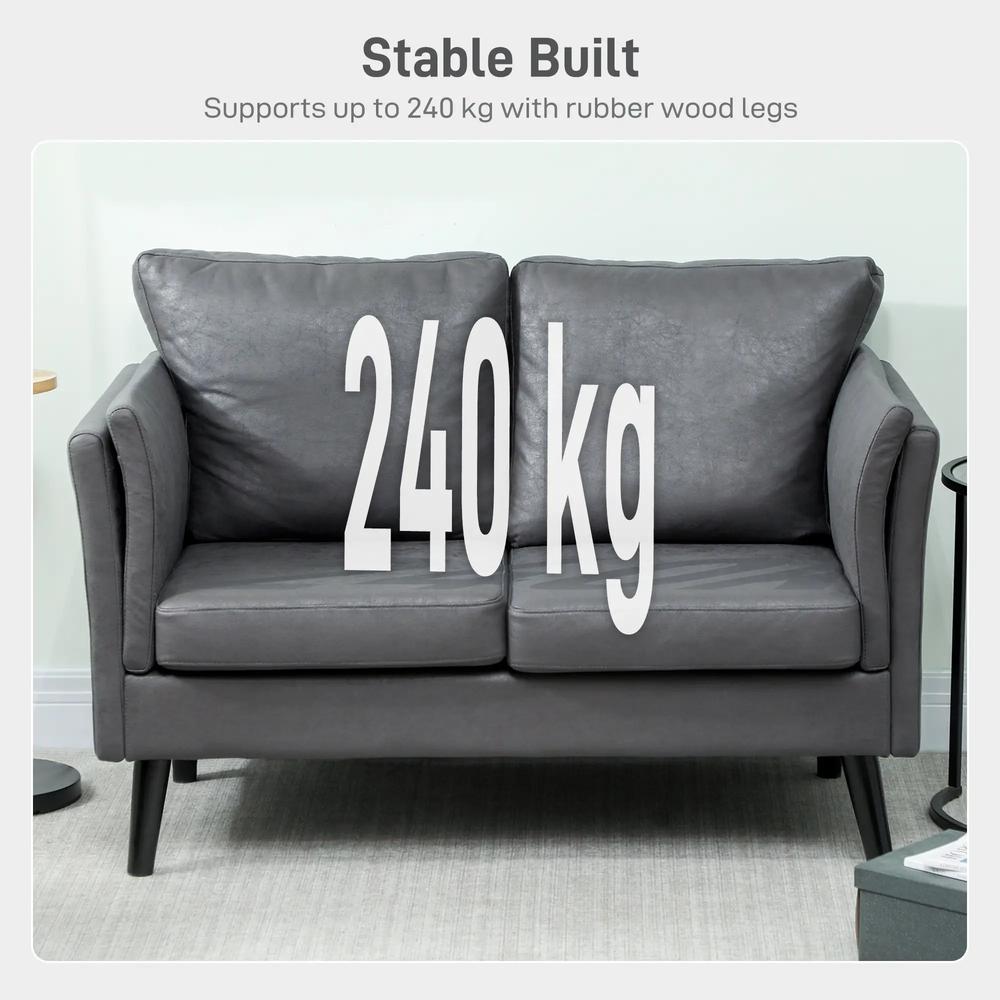 HOMCOM Two-Seater Leathaire Sofa Additional View 8