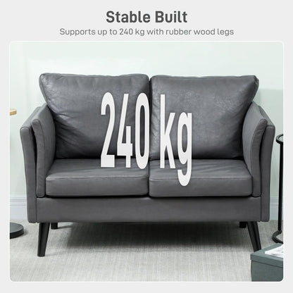 HOMCOM Two-Seater Leathaire Sofa Additional View 8