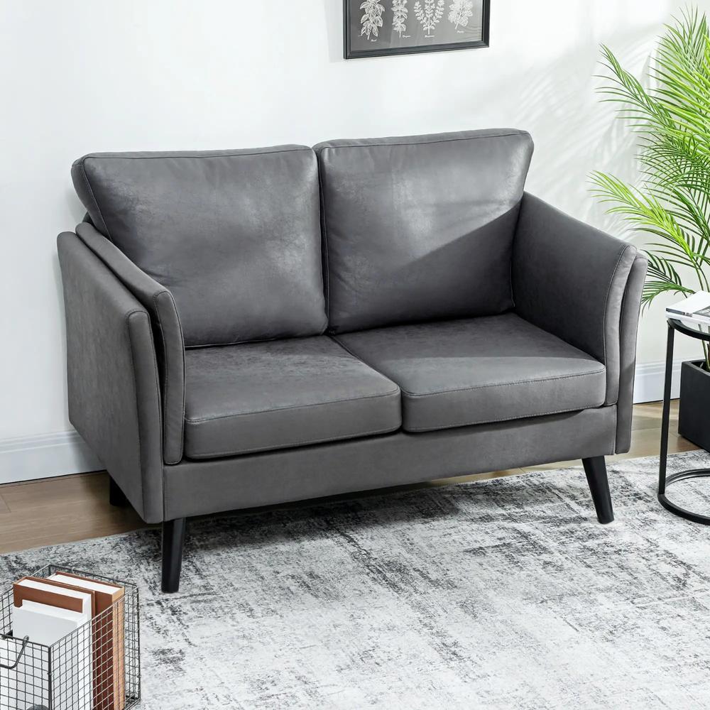 HOMCOM Two-Seater Leathaire Sofa Additional View 10