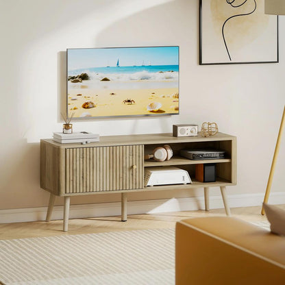 HOMCOM TV Stand Cabinet for TVs up to 55" - Oak Additional View 10