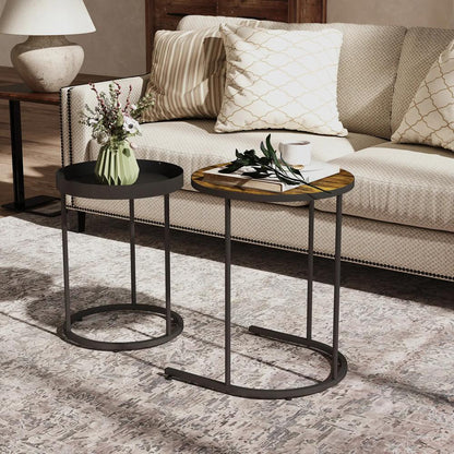 HOMCOM Set of Two Industrial Nesting Tables Additional View 10