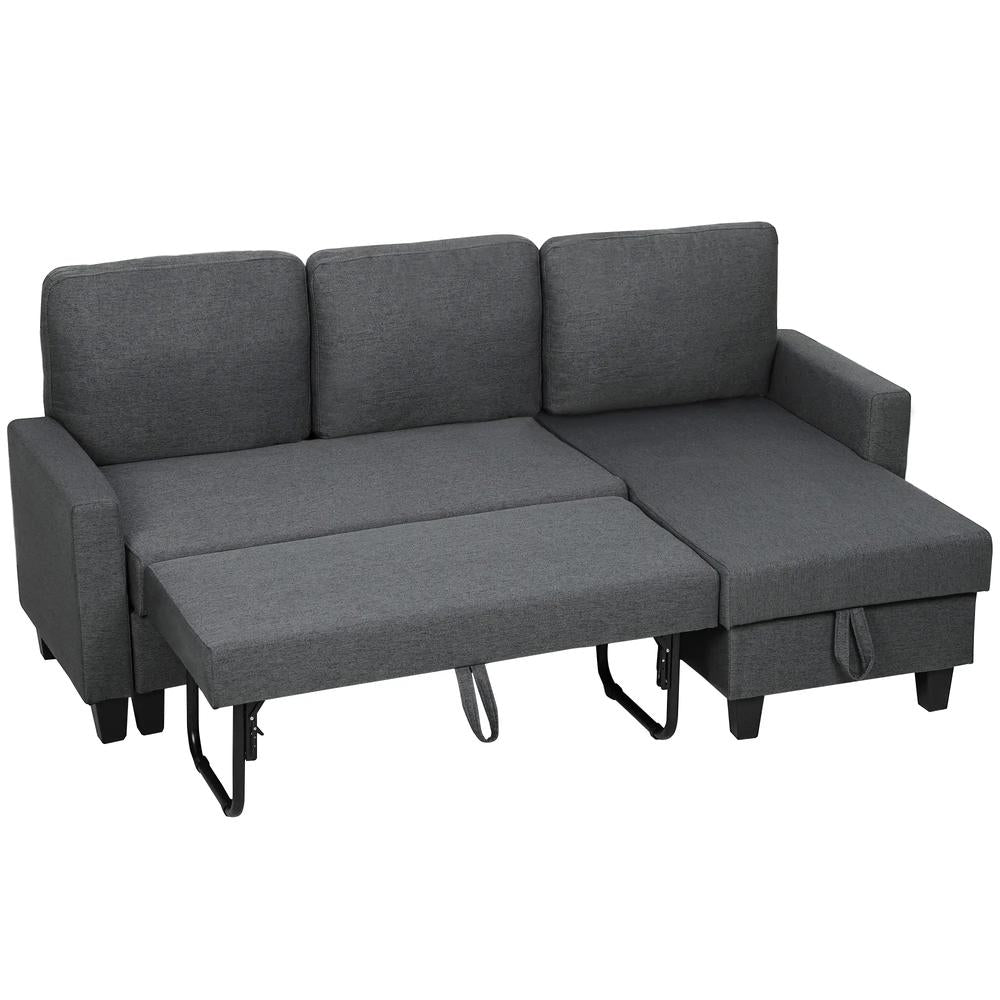 HOMCOM Three-Seater Storage Sofa Bed Additional View 11