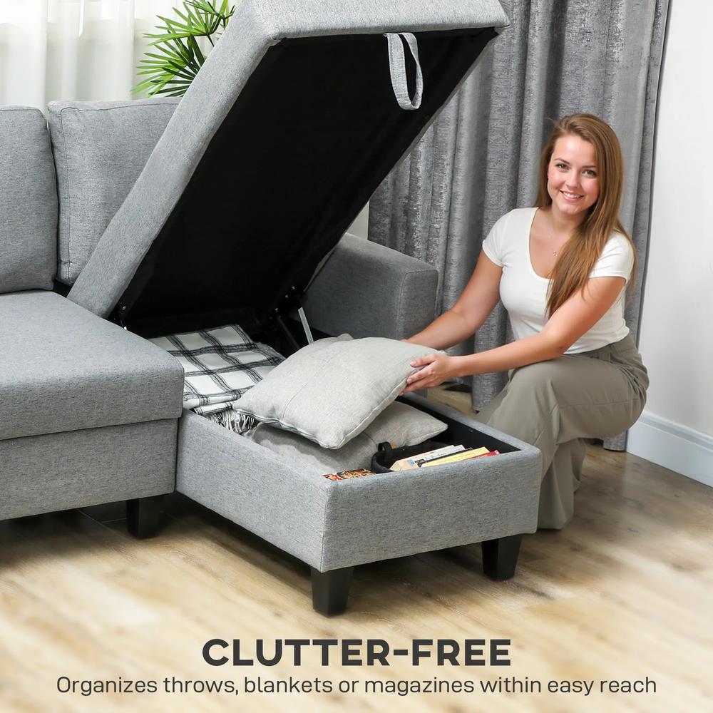 HOMCOM Three-Seater Storage Sofa Bed Additional View 17