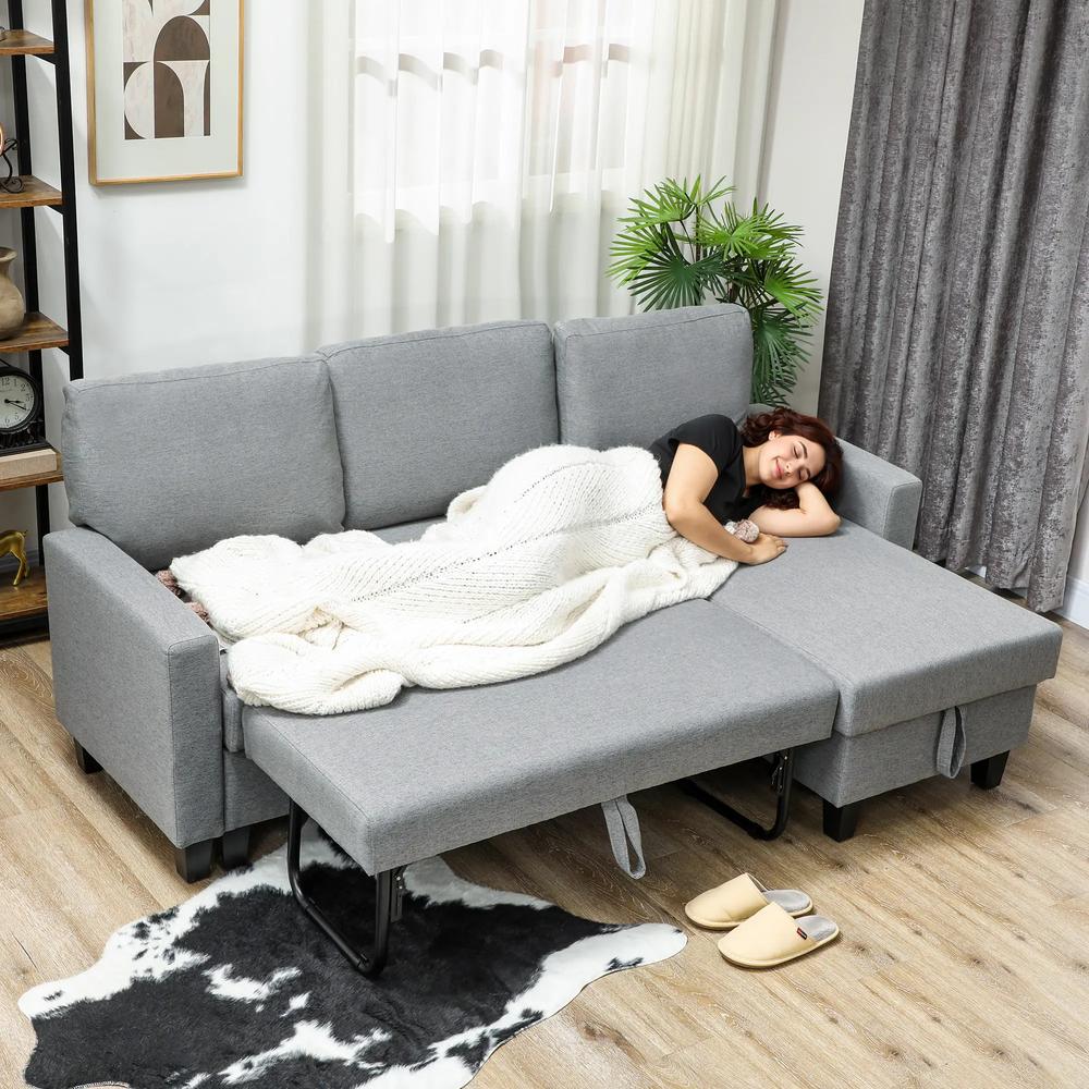 HOMCOM Three-Seater Storage Sofa Bed Additional View 22