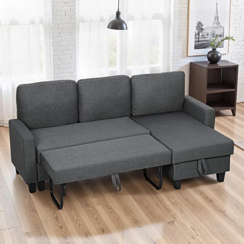 HOMCOM Three-Seater Storage Sofa Bed Additional View 10