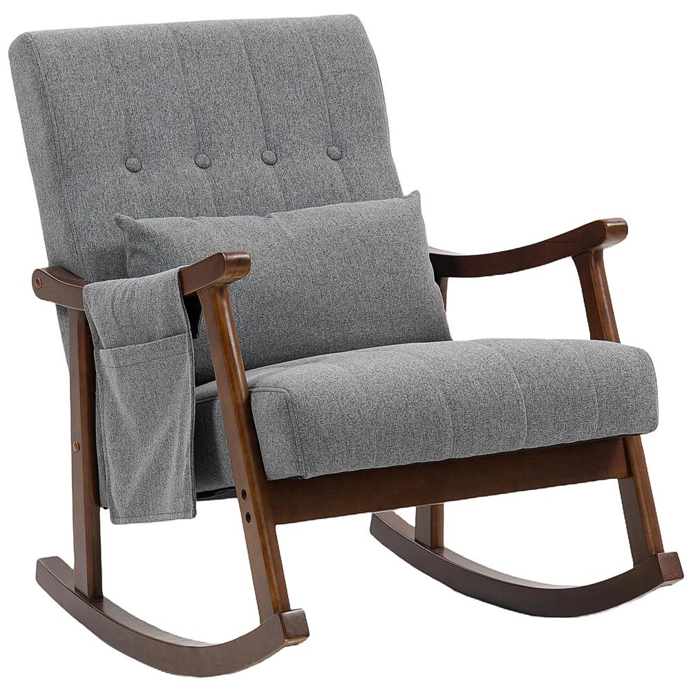 HOMCOM Wood Frame Rocking Accent Chair Additional View 11
