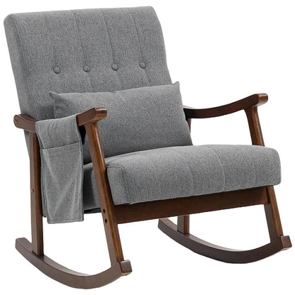 HOMCOM Wood Frame Rocking Accent Chair Additional View 11