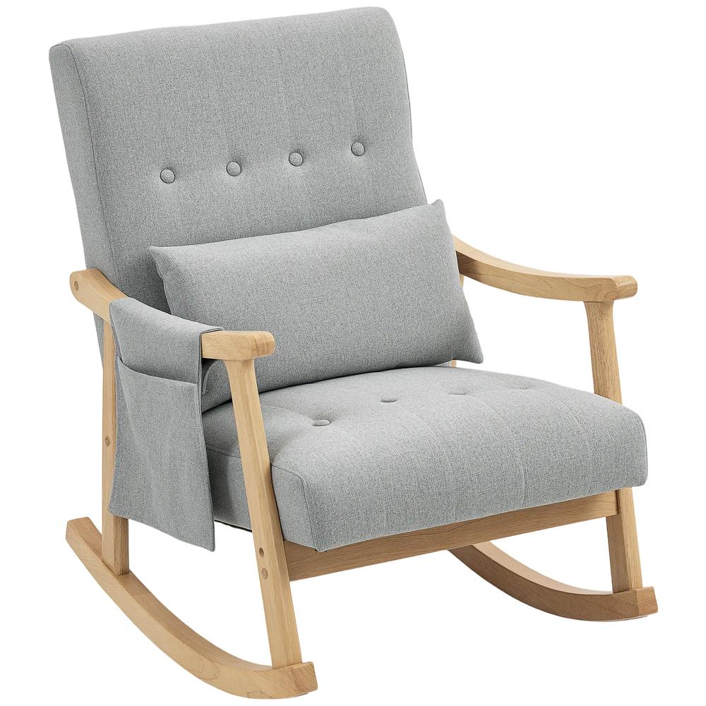 HOMCOM Wood Frame Rocking Accent Chair Additional View 12