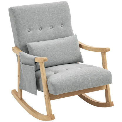 HOMCOM Wood Frame Rocking Accent Chair Additional View 12