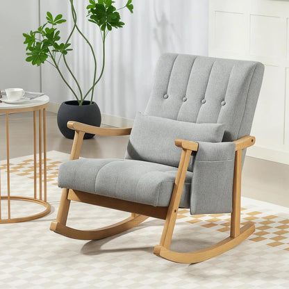 HOMCOM Wood Frame Rocking Accent Chair Additional View 21